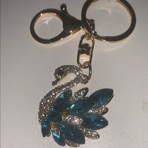 crystal swan purse/bag Keychain